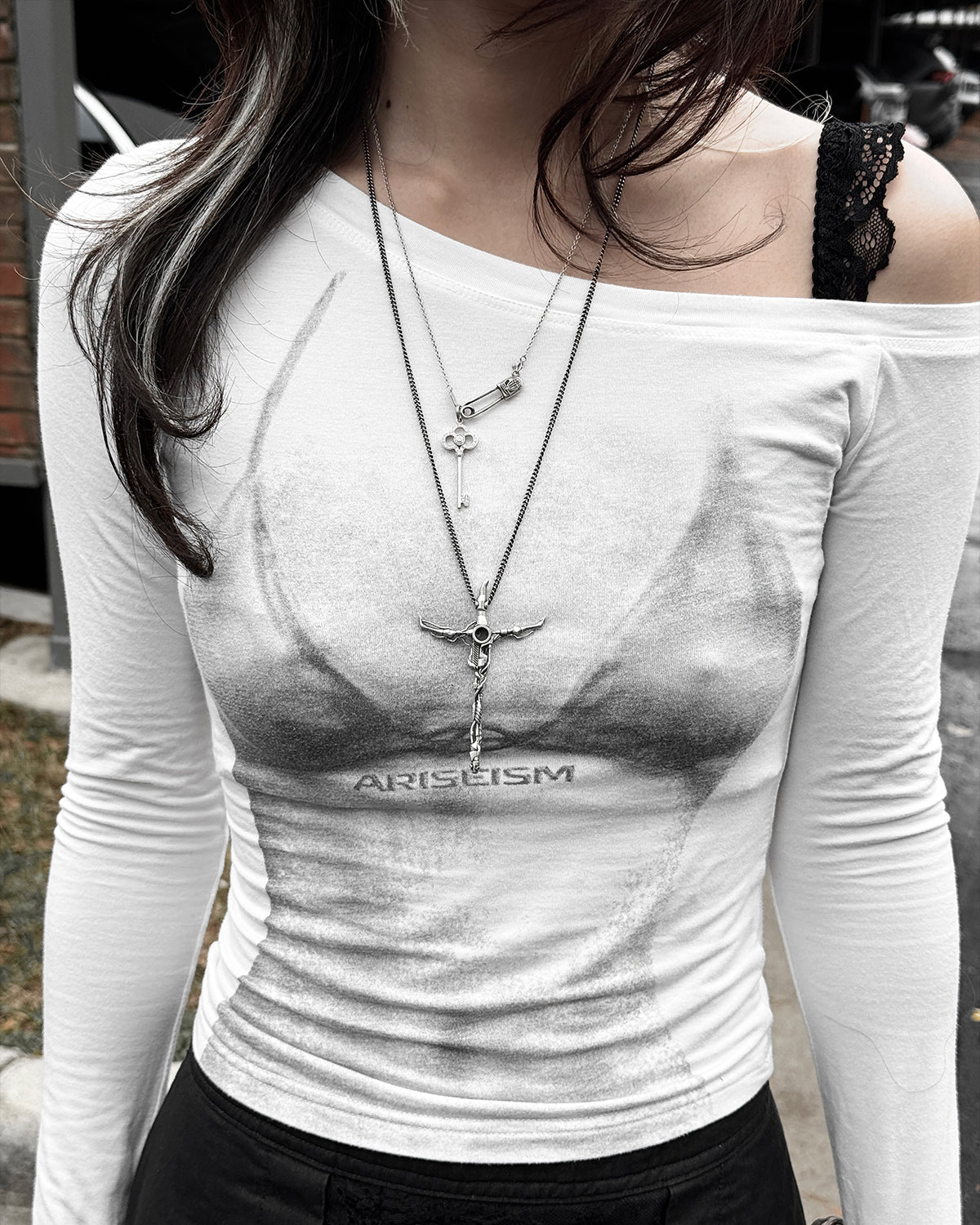 "Junk" Cross Necklace