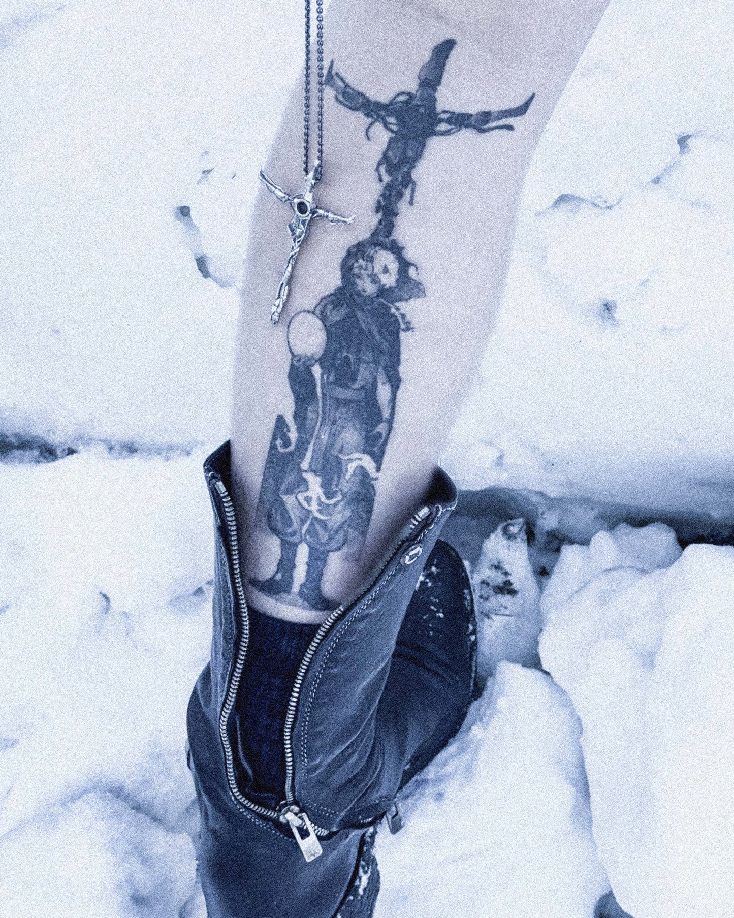 "Junk" Cross Necklace